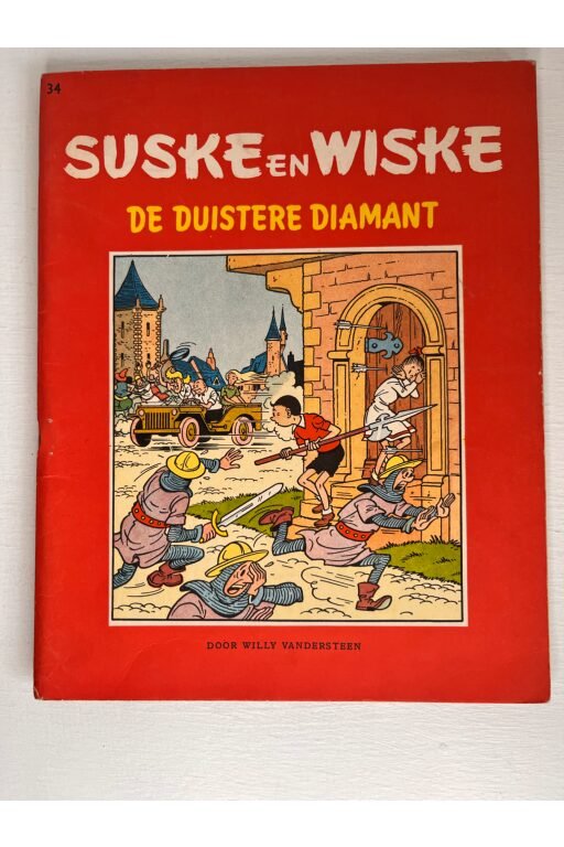 Suske en Wiske | De duistere diamant, 1e druk Vlaamse Rode Reeks 1958