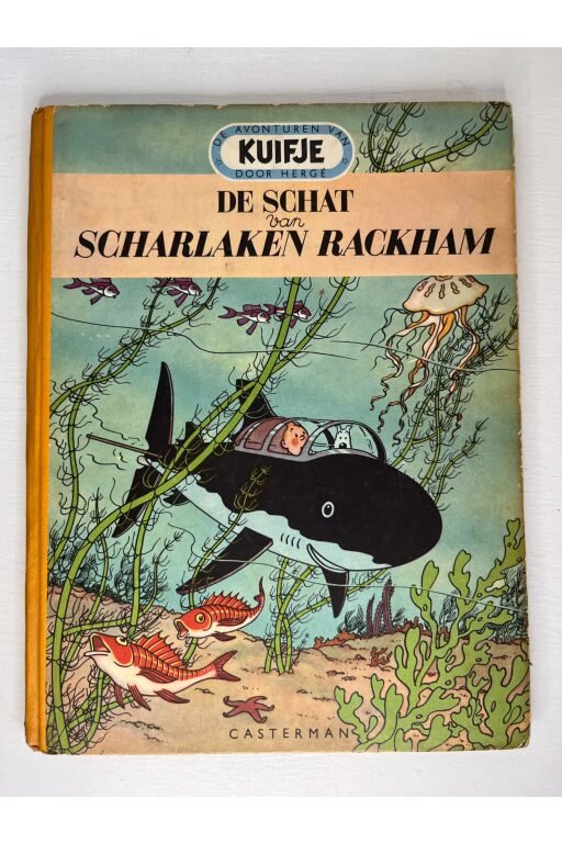 Kuifje | De schat van scharlaken rackham - HC _ met vignet - 1952